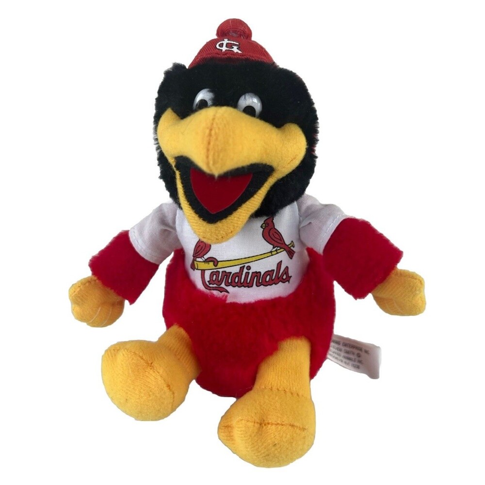 Vintage St. Louis Cardinals Plush Mascot  MLB Red Hat 6” Twins Enterprise Inc
